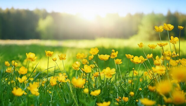 Buttercup Flowers And Summer Day
