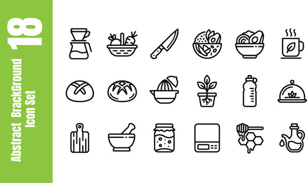food icons set Template 