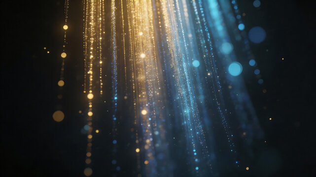 Abstract glowing light streaks