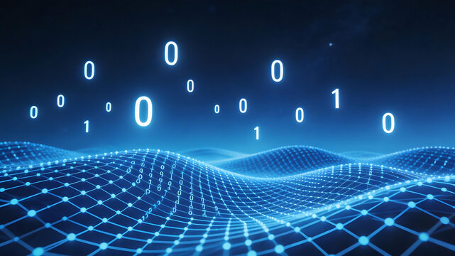 Digital binary data wave