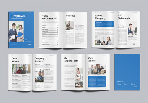 Employee Handbook Guideline Template Design