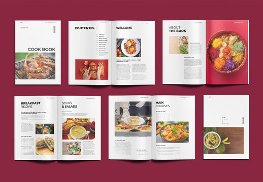 Cookbook Brochure Template Design