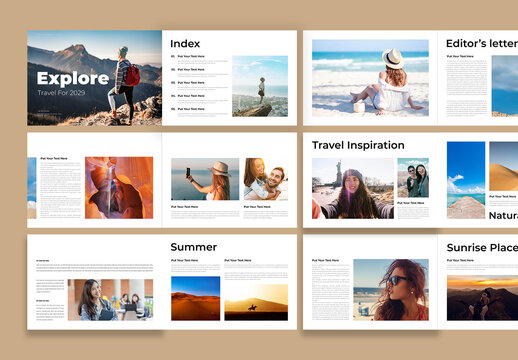 Explorer Travel Magazine Template Design