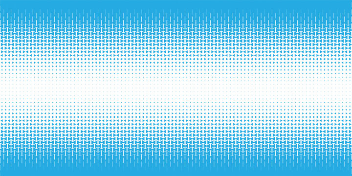 Geometric blue triangle halftone frame background panoramic web header eps10