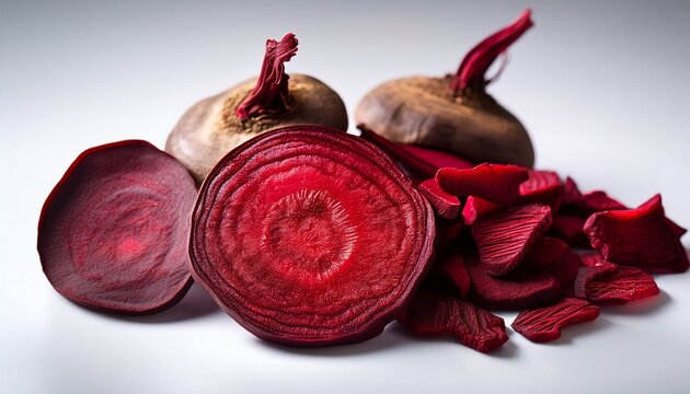 Fresh And Dried Slices Of Beetroot
