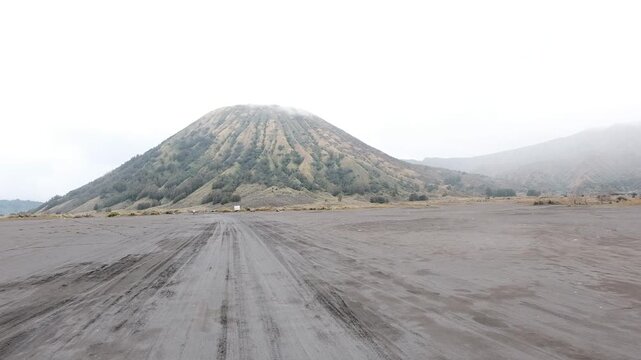 Mount Batok Volcanic Cone in Bromo Tengger Semeru National Park, East Java, Indonesia