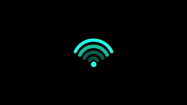 Black Wi-Fi Signal Icon Isolated on White Background for Wireless Network, Internet, and Connectivity Concept
