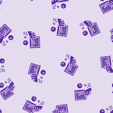 assign reasonable deadlines vector glyph seamless pattern assign reasonable deadlines sign illustration