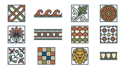 Collection of decorative ornamental patterns and motifs © Jakun