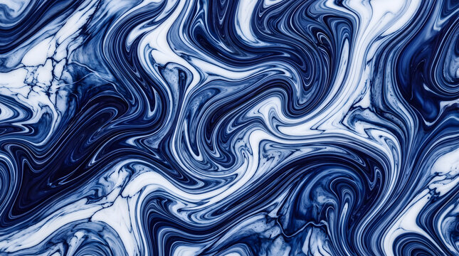 Blue Marble Background Abstract Texture Liquid Pattern Flowing