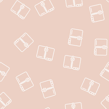 archive folder vector line seamless pattern archive folder sign illustration