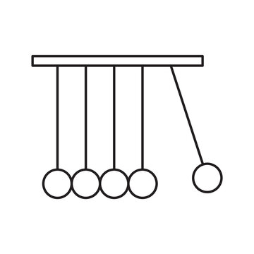 Newtons cradle physics pendulum experiment icon