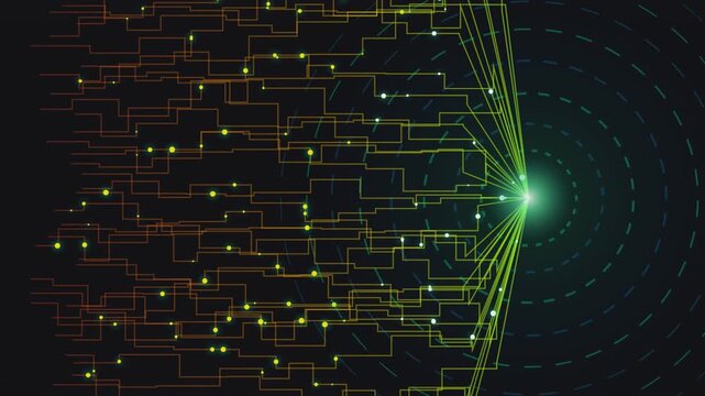Digital Data Flow Vortex Seamless Motion Graphic Loop