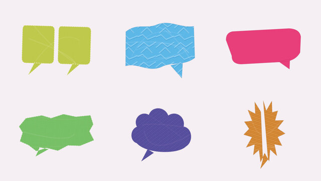 Creative Patterned Speech & Thought Bubbles Set