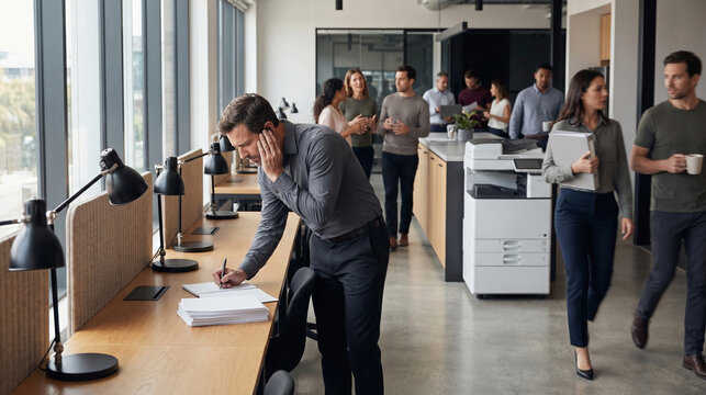 Office Hallway Foot Traffic Raises Noise Pressure at Shared Workstations