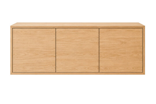 Modern oak wall sideboard with minimalist wooden storage cabinet