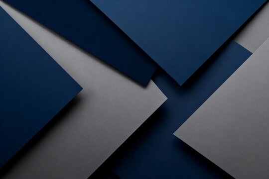 Abstract blue and gray geometric paper folds