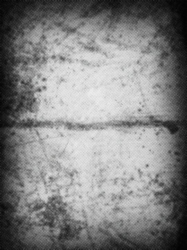 Black and white halftone texture. Distressed dot pattern overlay for vintage graphic design.
