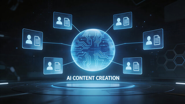 AI content creation digital interface