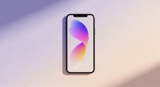 Photo of phone with logo on the screen.