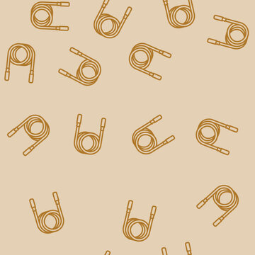 jump rope fitness tool vector line seamless pattern jump rope fitness tool sign illustration