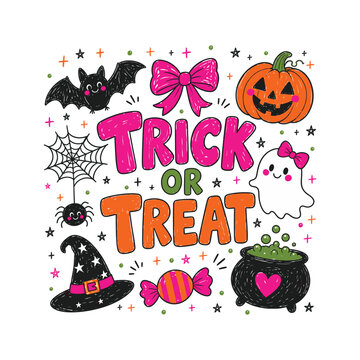 Halloween Trick or Treat T Shirt Design