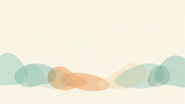 Minimalist abstract background with pastel organic shapes and soft overlapping curves for modern design projects