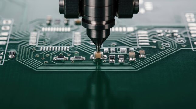 Automated placement of tiny electronic components on circuit board