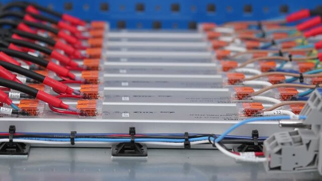 Electrical panel for organizing power supply according to the Smart Home system on KNX automation. 