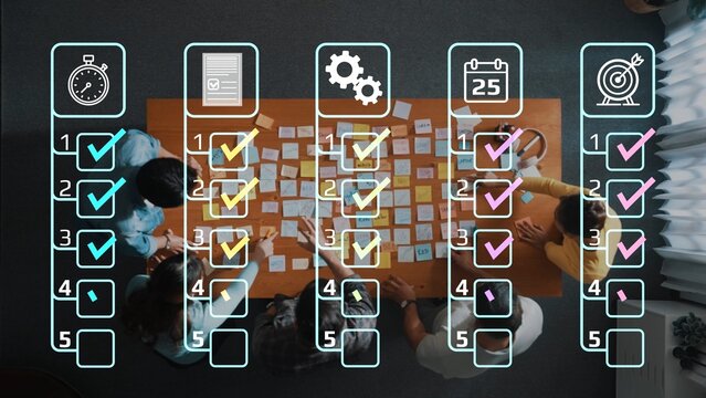 Collaborative Teamwork in a Brainstorming Session with Sticky Notes and Progress Checklists for Effective Project Management and Organization. Entropy.