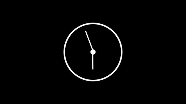 Rabbit jumping across black screen in simple animation sequence