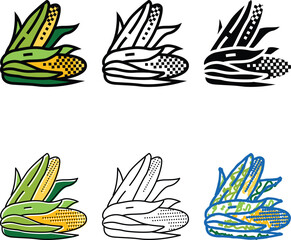 Obraz premium cob corn leaf color icon vector. cob edition corn leaf sign. isolated symbol