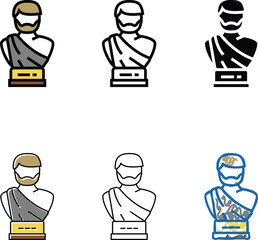Fototapeta premium types statue ancient rome color icon vector. statue ancient rome sign. isolated symbol