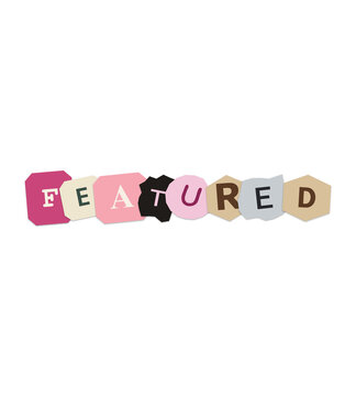 Featured word made of colorful paper collage letters