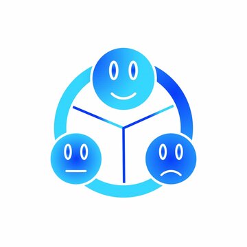 Sentiment Analysis motion illustrator gradient blue for Automation, Artificial Intelligence and Advanced Workflow Integration SaaS Dashboards