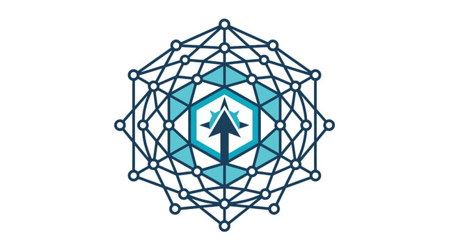 Data upload and core system icon.