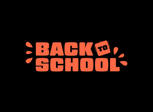 Back to School Typography Lettering Bundle with School Bag Icon, Modern Educational Quote Design, Hand Drawn Vector Illustration for T Shirt, Sticker, Poster and Classroom Decoration