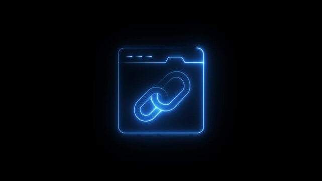 Visually perfect animated icon denoting web link, seo link vector ,looped 3d animation. abstract background to denote the connection of relationships or the , abstract background to denote...