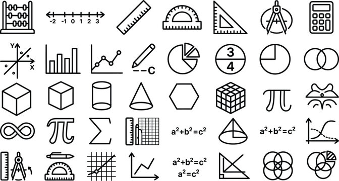 set of different icons of different types of tools
