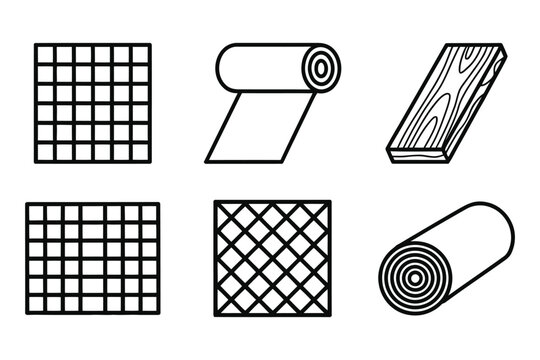 Construction and Material Line Icons Set,