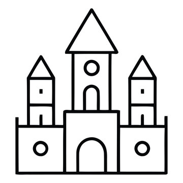 Castle Line Art Icon