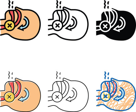 sleep apnea color icon vector. sleep apnea sign. multipack isolated symbol