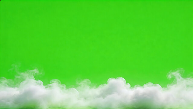 White smoke on green screen