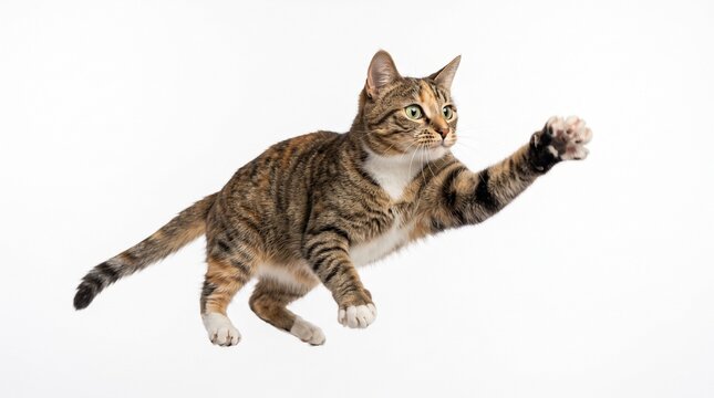 cat feline domestic cat tabby tabby cat kitty kitten cute adorable animal mammal jumping leap leaping pouncing reaching stretching playful active action motion movement paws claws