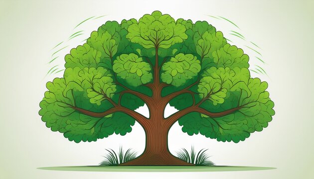 green tree isolated