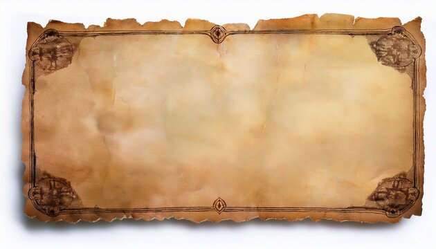wanted poster featuring aged paper with blank content section ideal for customizing with text or images white background