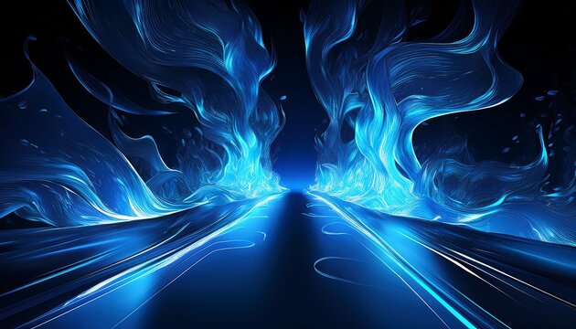 blue fire isolated