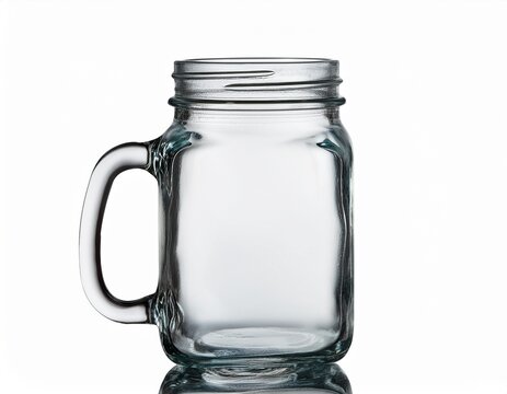 glass mason jar isolated