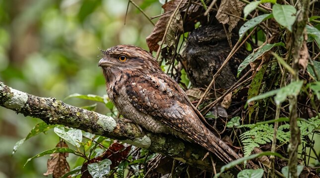 Sri Lanka Frogmouth (Batrachostomus moniliger) &ndash; Elusive Endemic Nightbird of Sri Lanka's Rainforests