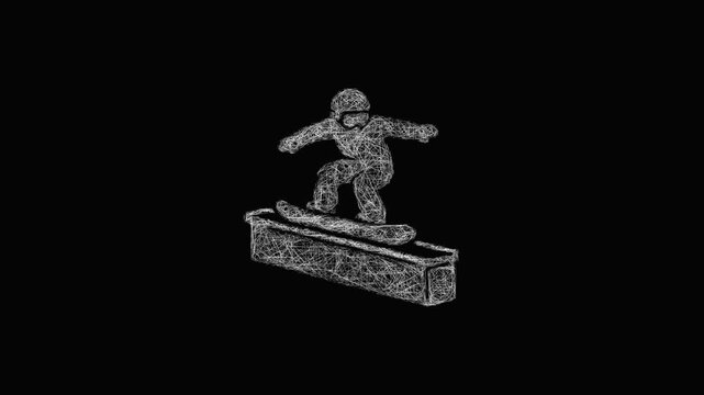 Sketch box slide icon animation - smooth progressive reveal